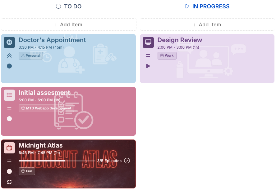A board that tracks progress, not just position