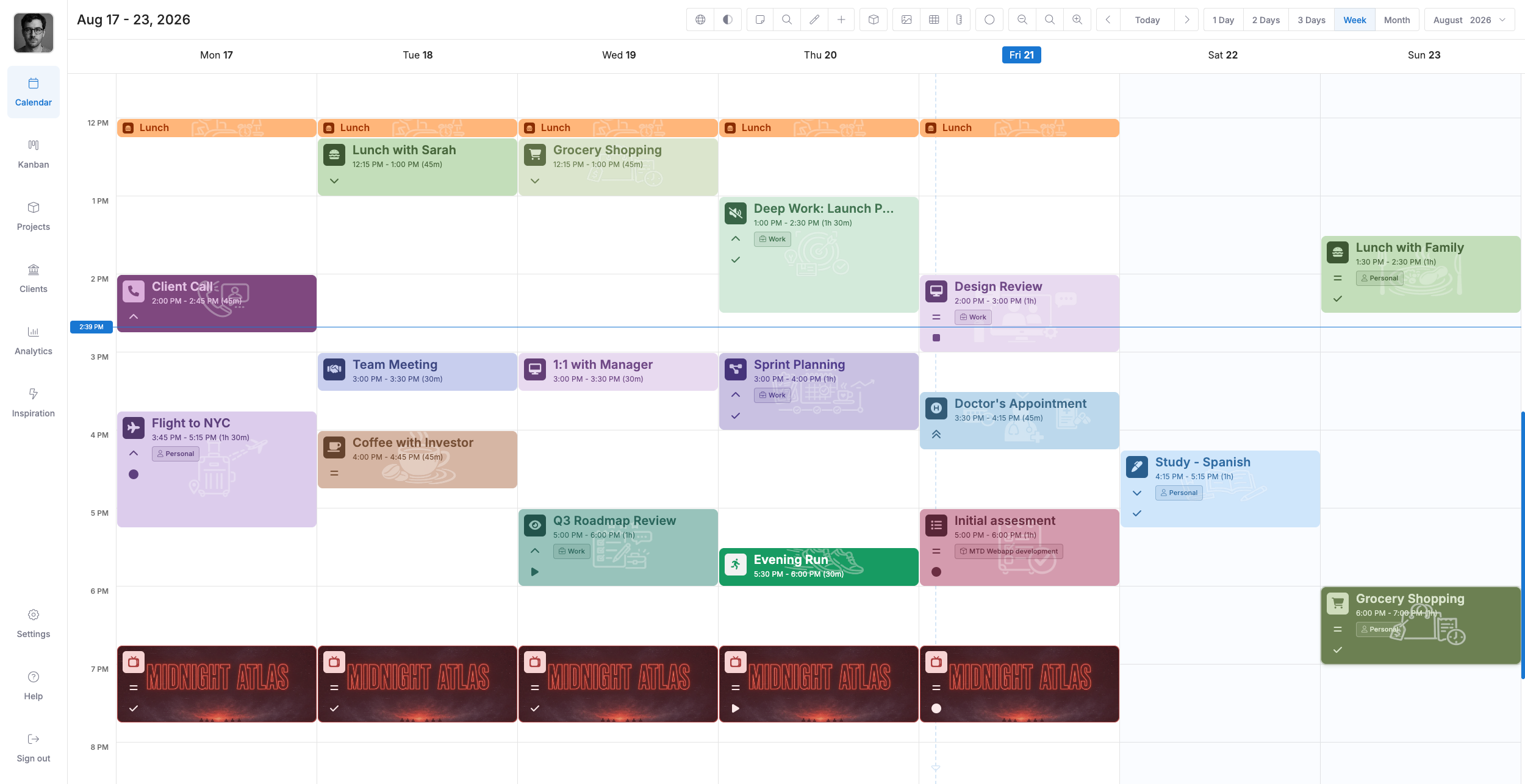 Kalendi app screenshot